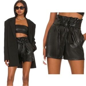 Commando Faux leather Paperbag Short